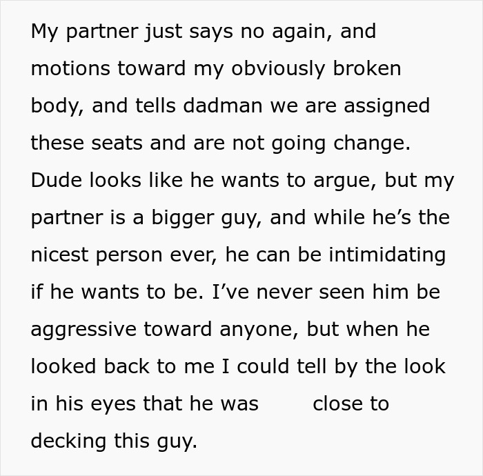 Injured Woman Refuses To Be Bullied Out Of Her Priority Seat By Entitled Dad Injured Woman Refuses To Be Bullied Out Of Her Priority Seat By Entitled Dad