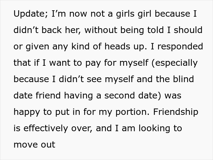 Woman Suggests To Split The Bill On Double Date, Gets Blamed For Causing A Breakup Woman Suggests To Split The Bill On Double Date, Gets Blamed For Causing A Breakup