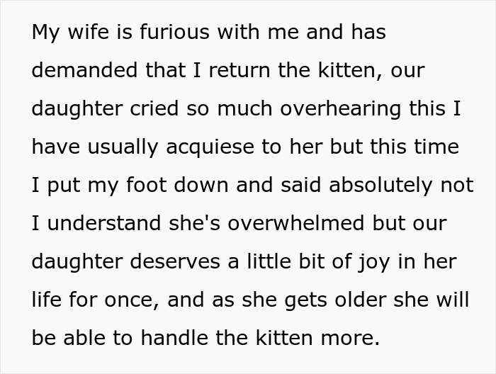 Dad Done Seeing Elder Daughter Suffer Over Her Disabled Sister, Gets Her A Kitten, Drama Ensues