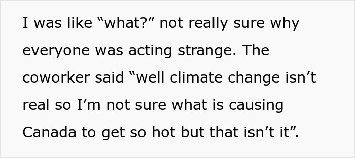 A Canadian Gets Sent To HR At An American Job For Believing Climate Change Is Real