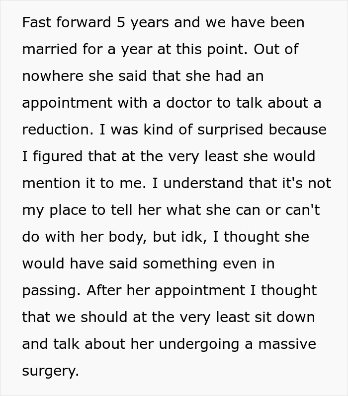 “She Brought It Upon Herself”: Man Considers Divorce After Wife’s Plastic Surgery