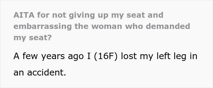 “I Needed The Seat”: Teen Leaves Karen Red-Faced After Showing Her Why She Can’t Have Her Seat “I Needed The Seat”: Teen Leaves Karen Red-Faced After Showing Her Why She Can’t Have Her Seat