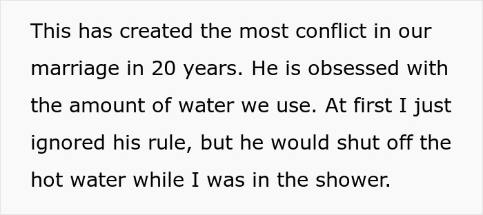 Man Battles With Wife’s Ultimatum: Give Her More Than 2 Showers Per Week Or See Her Move Out Man Battles With Wife’s Ultimatum: Give Her More Than 2 Showers Per Week Or See Her Move Out