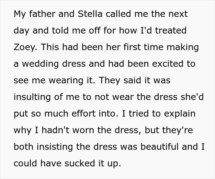 “[Am I The Jerk] For Not Wearing The Wedding Dress My Stepsister Handmade For Me?”