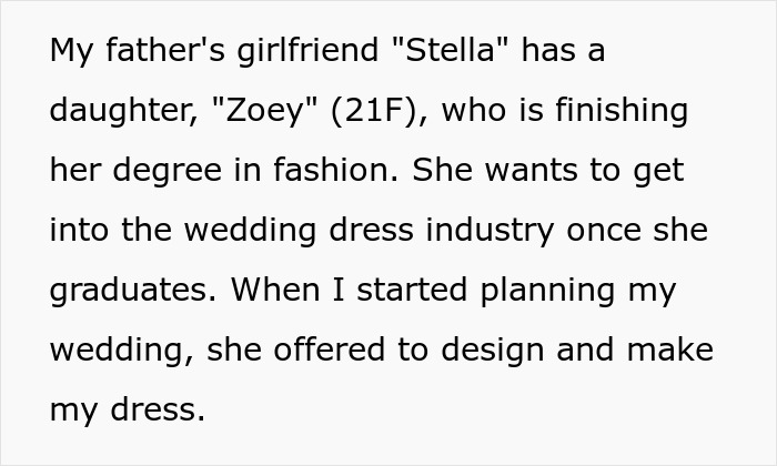 “[Am I The Jerk] For Not Wearing The Wedding Dress My Stepsister Handmade For Me?”