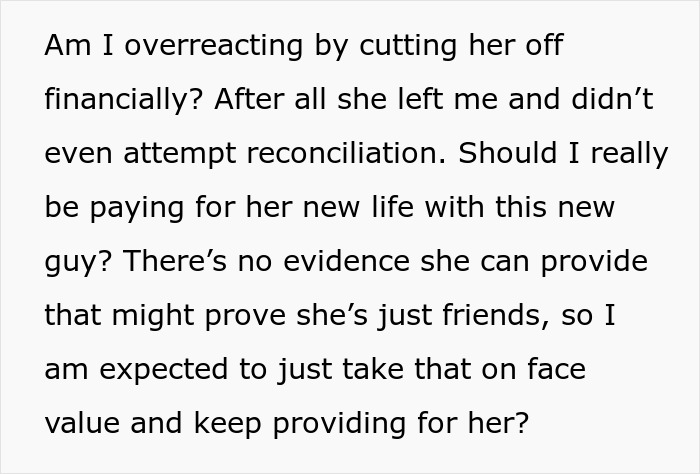 Woman Leaves Husband For Another Man, Is Shocked When He Stops Paying Spousal Support Woman Leaves Husband For Another Man, Is Shocked When He Stops Paying Spousal Support