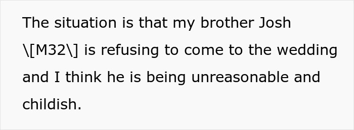 "I Called Him A Hypocrite": Guy Makes Snide Remarks Over Sister's Childfree Wedding, Is Called Out "I Called Him A Hypocrite": Guy Makes Snide Remarks Over Sister's Childfree Wedding, Is Called Out