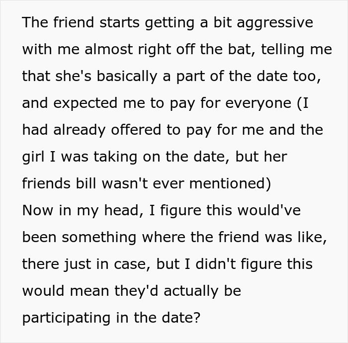 Man Roasts Date After She Brings Her Friend Along Expecting Him To Pay