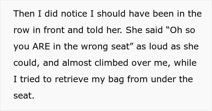 “So You ARE In The Wrong Seat”: Lady Embarrasses Traveler, Gets Stuck In A Row Full Of People “So You ARE In The Wrong Seat”: Lady Embarrasses Traveler, Gets Stuck In A Row Full Of People