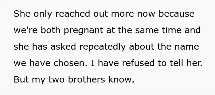 Woman Hides Her Unborn Baby’s Name From Copycat Sister Who Stole Her Last Two Baby Name Ideas Woman Hides Her Unborn Baby’s Name From Copycat Sister Who Stole Her Last Two Baby Name Ideas