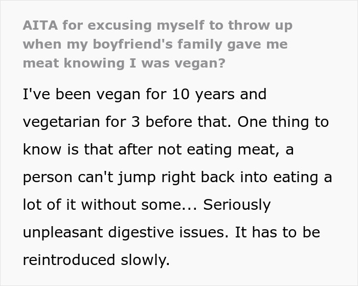 Vegan Woman Tricked Into Eating Meat By Boyfriend’s Family, Makes Sure They Regret It