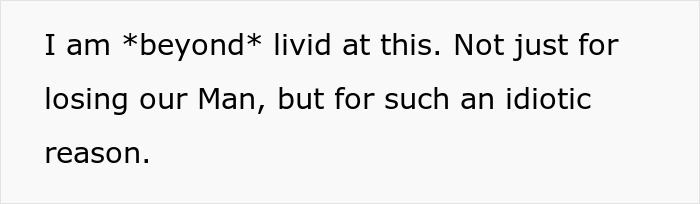 Text expressing anger over losing the best machinist for an unreasonable reason. Text expressing anger over losing the best machinist for an unreasonable reason.