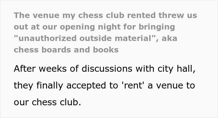 People Get Kicked Out From The Venue They Rented As They Brought “Unauthorized Outside Material” People Get Kicked Out From The Venue They Rented As They Brought “Unauthorized Outside Material”