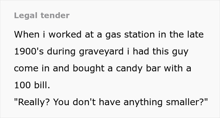 “This Is Legal Tender”: Guy Tries To Break Up $100 Bill Twice, Gets Taught A Lesson By Getting Change In Coins “This Is Legal Tender”: Guy Tries To Break Up $100 Bill Twice, Gets Taught A Lesson By Getting Change In Coins