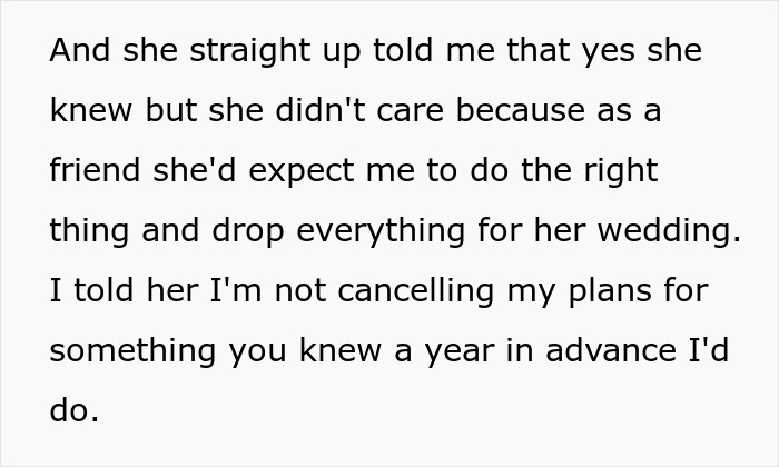 "AITA For Choosing A Concert Over My Best Friend's Wedding?" "AITA For Choosing A Concert Over My Best Friend's Wedding?"