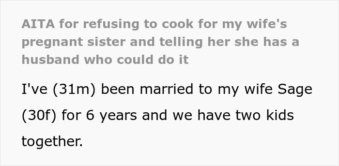 Chef Who Cooked And Cared For Wife While She Was Pregnant Is Shocked When SIL Demands Same Treatment Chef Who Cooked And Cared For Wife While She Was Pregnant Is Shocked When SIL Demands Same Treatment