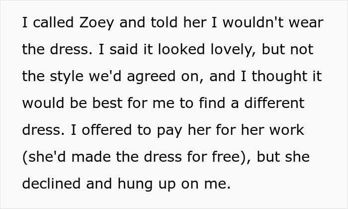 “[Am I The Jerk] For Not Wearing The Wedding Dress My Stepsister Handmade For Me?”