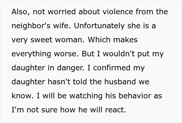 Man Has Tough Conversation With 21YO Daughter Who Had An Affair With Their Married Neighbor