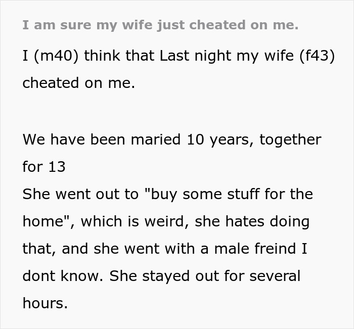 Man Suspected Wife Was Cheating, Gets Proved Right, And Has To Live With The Idea Of An Open Marriage Man Suspected Wife Was Cheating, Gets Proved Right, And Has To Live With The Idea Of An Open Marriage