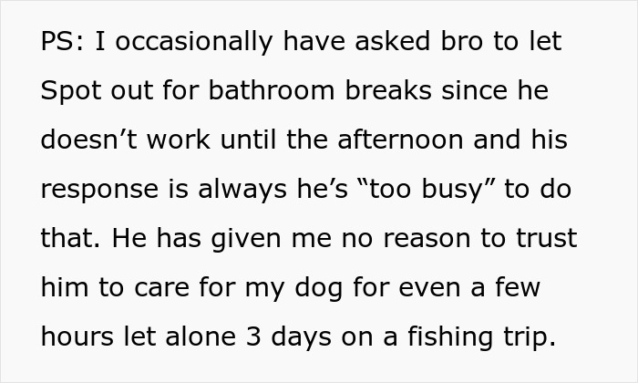 Woman Is Horrified Brother Wants To Take Dog On His Fishing Trip, Runs Away To Fiancé With It 