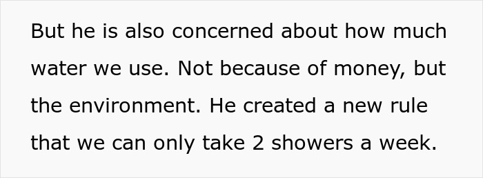 Man Battles With Wife’s Ultimatum: Give Her More Than 2 Showers Per Week Or See Her Move Out Man Battles With Wife’s Ultimatum: Give Her More Than 2 Showers Per Week Or See Her Move Out