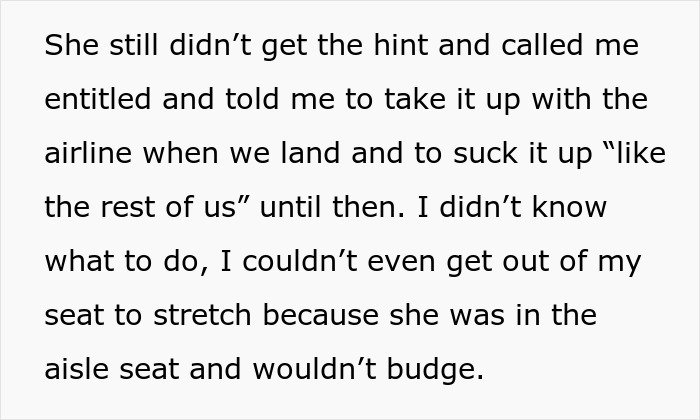 Person Gets Trapped By A Plus-Size Woman On A Flight, Makes Her Cry After Asking To Switch Seats Person Gets Trapped By A Plus-Size Woman On A Flight, Makes Her Cry After Asking To Switch Seats