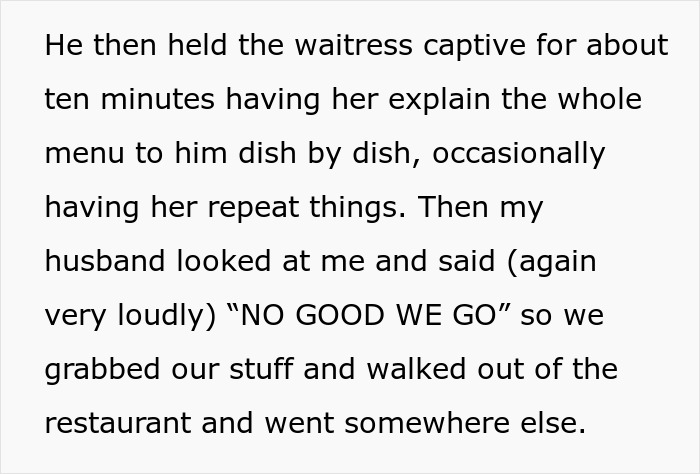 "No Good, We Go": Rude Waitress Assumes Man Doesn't Speak English, He Plays Along "No Good, We Go": Rude Waitress Assumes Man Doesn't Speak English, He Plays Along