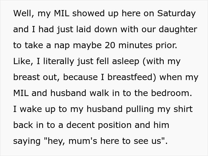 "I Don't Care": Woman Tells MIL To Get Out After Coming Unannounced While She Was Sleeping "I Don't Care": Woman Tells MIL To Get Out After Coming Unannounced While She Was Sleeping