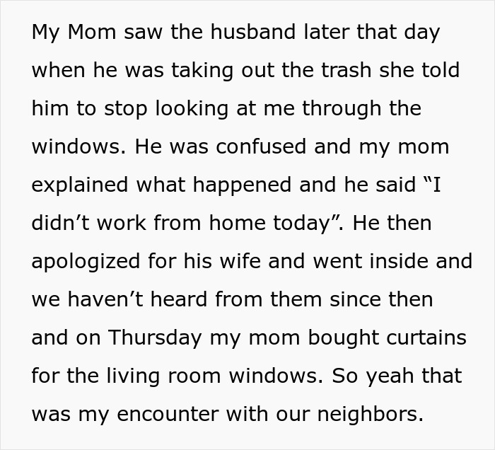 Man Confused After Neighbor Demands He Stop Peeping At Her Daughter, Learns Of His Wife’s Lies