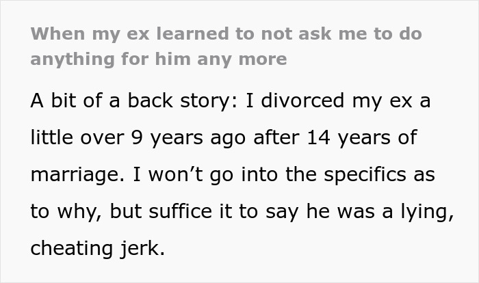 “Without A Care In The World”: Man Livid After Ex-Wife Maliciously Complies With His Demand “Without A Care In The World”: Man Livid After Ex-Wife Maliciously Complies With His Demand