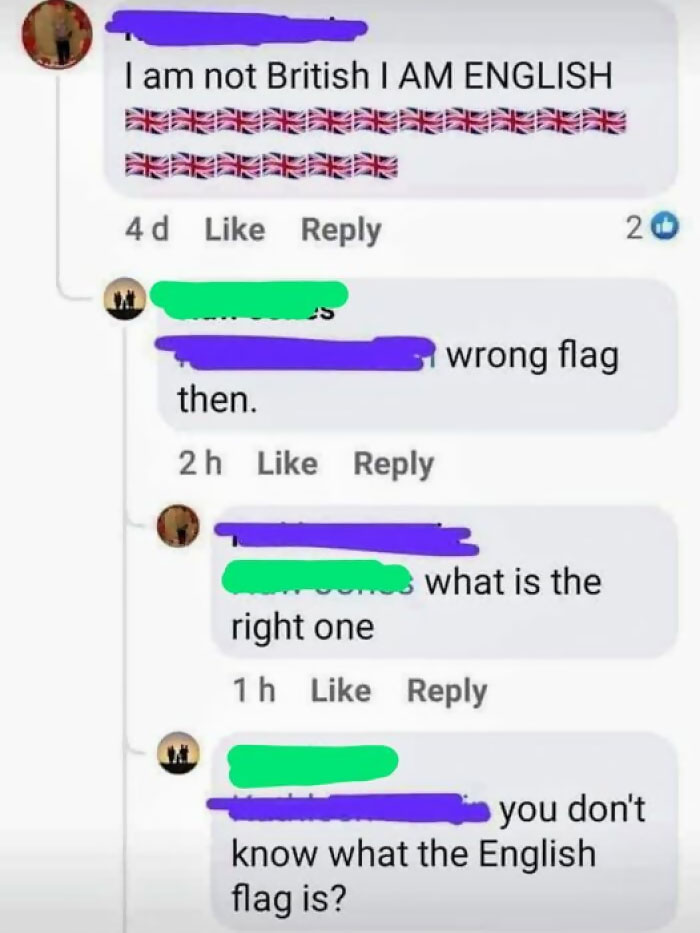 Says "I'm English" But Doesn't Know What The Right Flag Is For England? Nobody Could Be That Stupid Right?