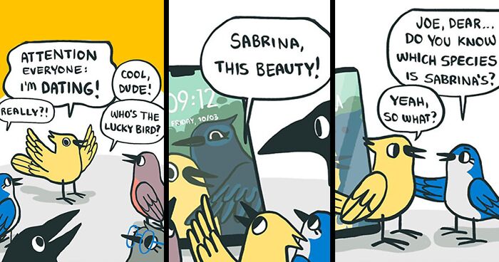Corporate Comedy: 37 Comics About A Workplace Where Birds Work For A Cat Boss, By This Artist (New Pics)