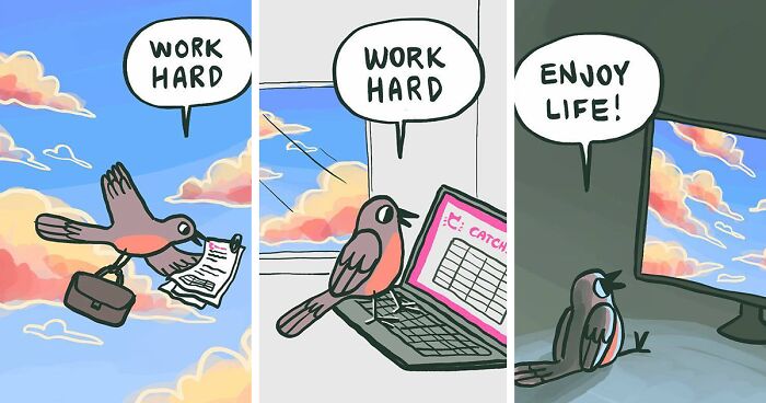 Working Birds: 37 Hilariously Bizarre Comics Featuring Cat As The CEO, By This Artist (New Pics)