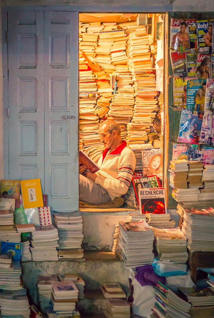 He Has Been Selling Used Books In Morocco For 45 Years. Everyone Who Passed Through His Library Saw Him Drowning In His Magical World