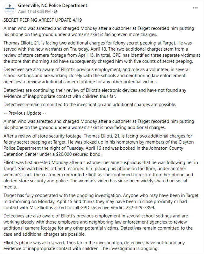 “Fantastic Work”: People Praise Woman’s Quick Thinking In Catching Upskirter On Camera “Fantastic Work”: People Praise Woman’s Quick Thinking In Catching Upskirter On Camera