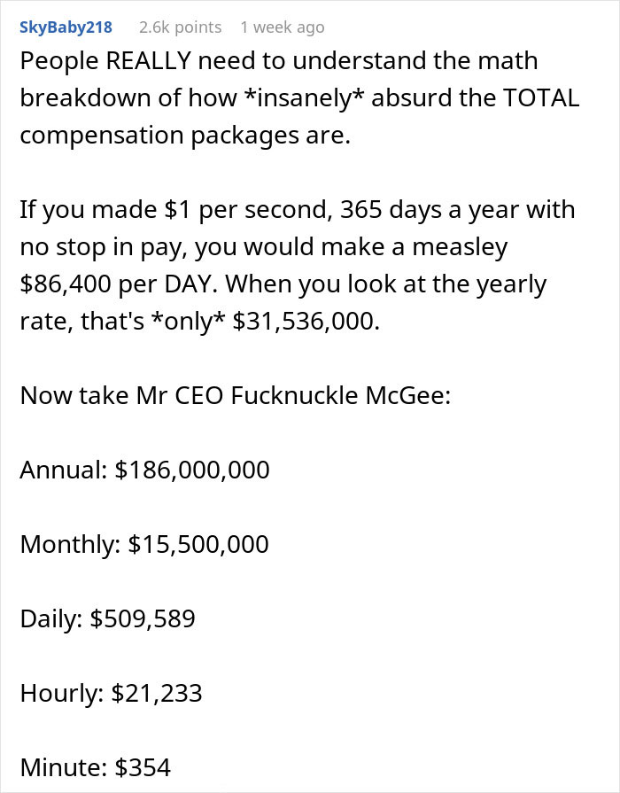 Worker Refuses To Take The CEO Making More Than All Workers Combined Worker Refuses To Take The CEO Making More Than All Workers Combined