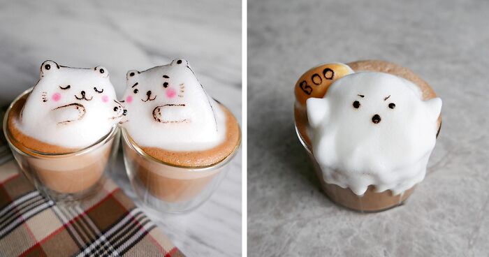 45 Captivating Sculptures And Drawings Made Entirely From Coffee Foam By Daphne Tan (New Pics)