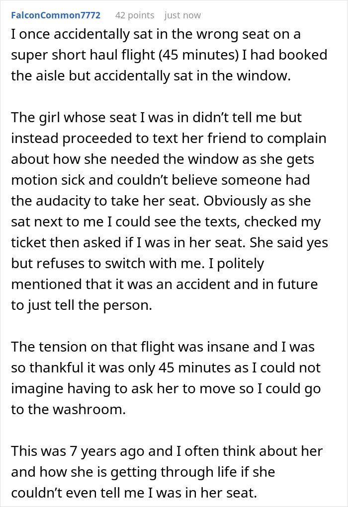 “So You ARE In The Wrong Seat”: Lady Embarrasses Traveler, Gets Stuck In A Row Full Of People