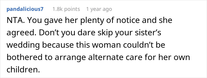 “Suck It Up”: Nanny Confronts Mom After Being Forced To Miss Sister’s Wedding