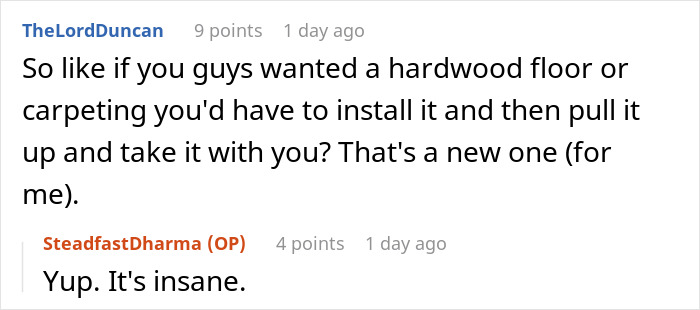 Woman Refuses To Buy Previous Tenant's Stuff, Hoping She'll Leave It Anyway, Comes To Regret It Woman Refuses To Buy Previous Tenant's Stuff, Hoping She'll Leave It Anyway, Comes To Regret It