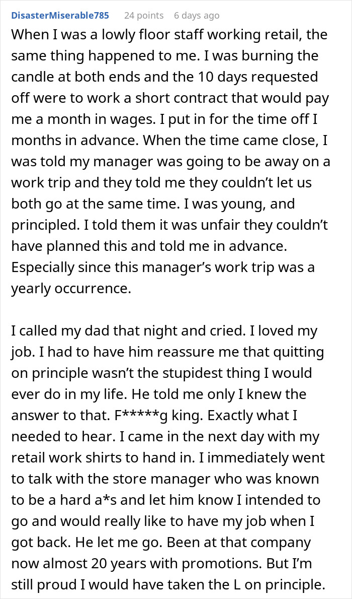 “I Will Regret Nothing”: Employee Refuses To Work During His PTO, Goes To Concert Instead “I Will Regret Nothing”: Employee Refuses To Work During His PTO, Goes To Concert Instead