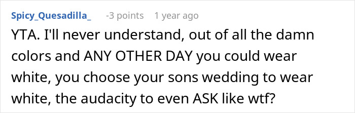 Mom Wears White To Son's Wedding, People Call Her Out
