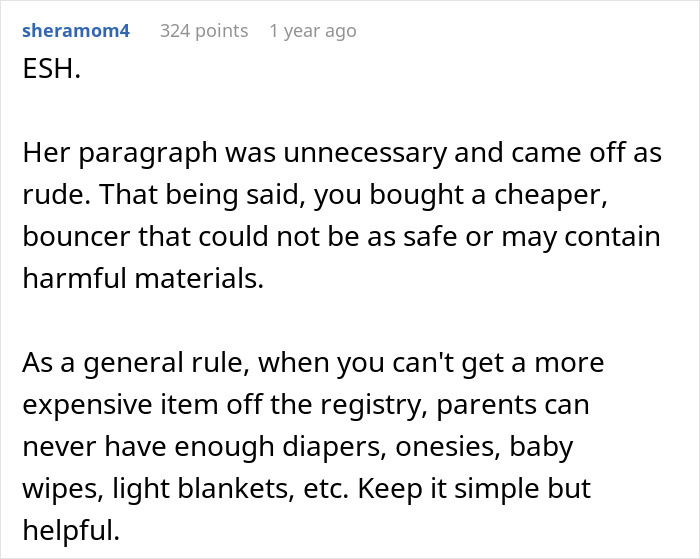 Person Gets A Different Gift For A Pregnant Friend Than On Registry, Ends Up Having To Cancel It Person Gets A Different Gift For A Pregnant Friend Than On Registry, Ends Up Having To Cancel It