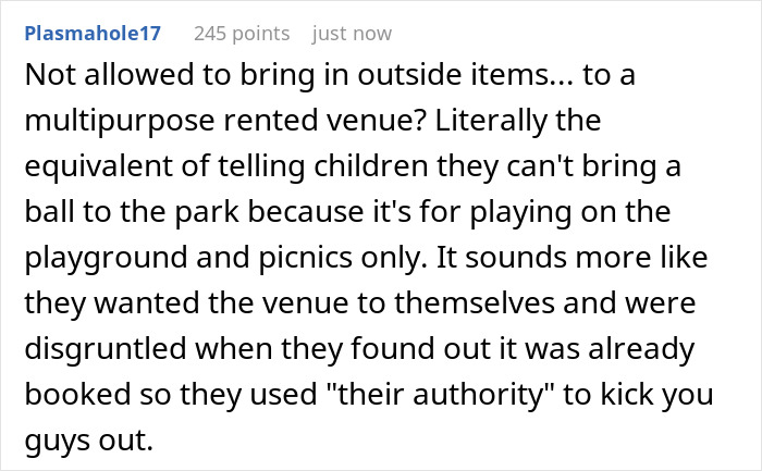 People Get Kicked Out From The Venue They Rented As They Brought “Unauthorized Outside Material” People Get Kicked Out From The Venue They Rented As They Brought “Unauthorized Outside Material”