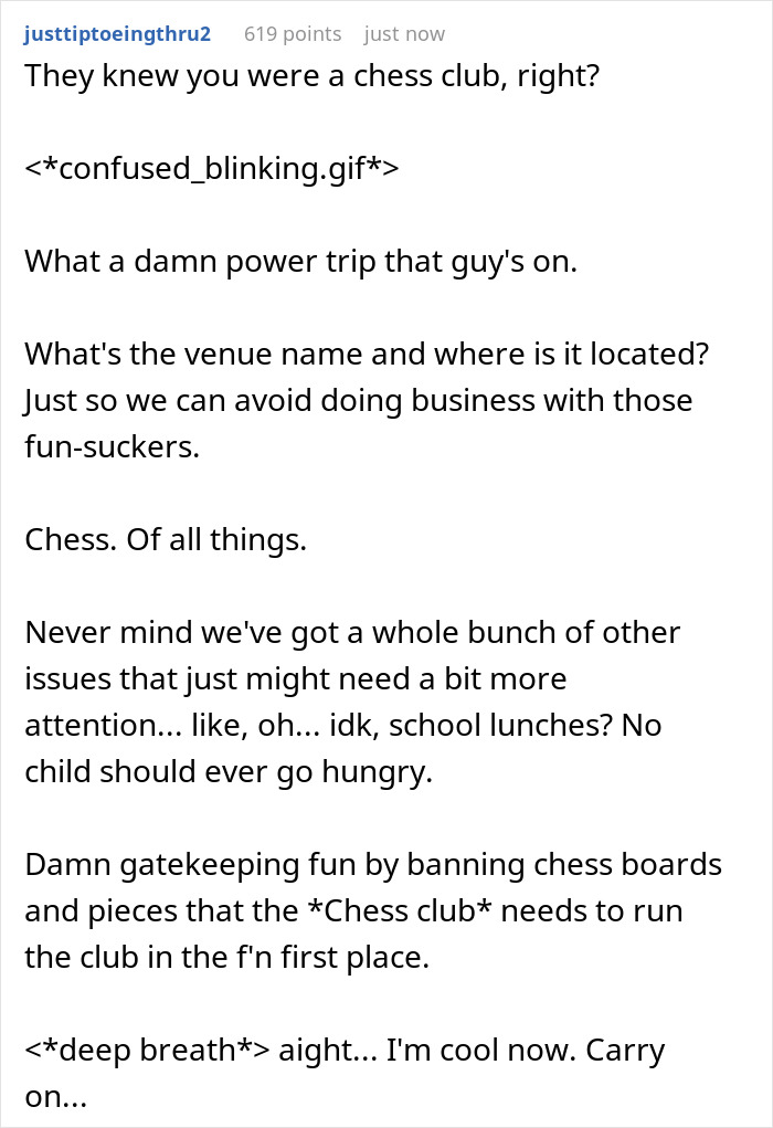 People Get Kicked Out From The Venue They Rented As They Brought “Unauthorized Outside Material” People Get Kicked Out From The Venue They Rented As They Brought “Unauthorized Outside Material”