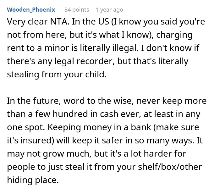 Teen Takes Refuge With GF After Parents Steal $3K From His Savings To Pay For Lavish Getaway Teen Takes Refuge With GF After Parents Steal $3K From His Savings To Pay For Lavish Getaway