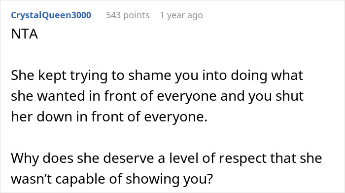 "AITA For Returning The Money To My MIL In Front Of Everyone, Embarrassing Her?"