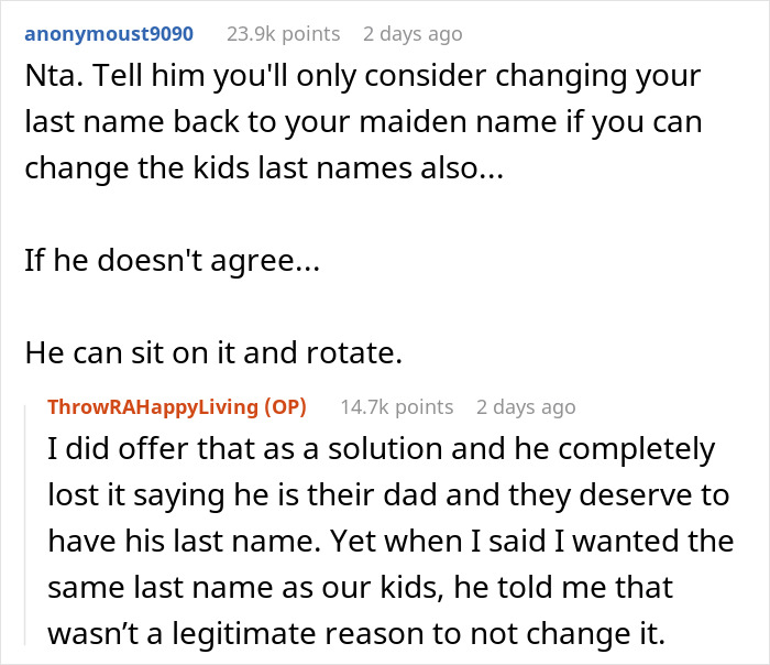 Woman Refuses To Share Last Name With Fiancé’s ‘Intimidating’ Ex, Demands She Change It Woman Refuses To Share Last Name With Fiancé’s ‘Intimidating’ Ex, Demands She Change It