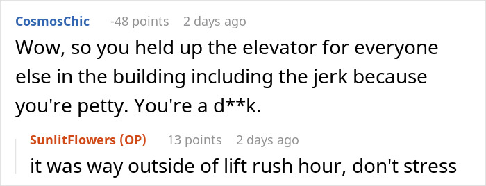 Person Forced To Take The Stairs As Neighbors Hold Up Lift, Makes Sure They Regret It Person Forced To Take The Stairs As Neighbors Hold Up Lift, Makes Sure They Regret It