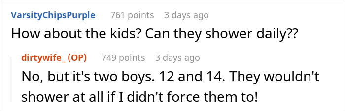 Man Battles With Wife’s Ultimatum: Give Her More Than 2 Showers Per Week Or See Her Move Out Man Battles With Wife’s Ultimatum: Give Her More Than 2 Showers Per Week Or See Her Move Out
